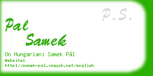 pal samek business card