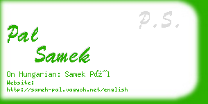 pal samek business card